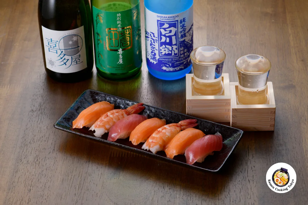 Sushi and sake pairing - the perfect end to your cooking class