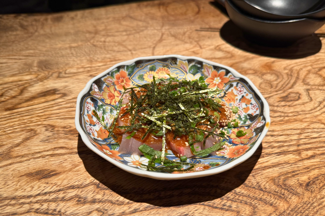 Fresh Ise yellowtail marinated in sesame soy sauce