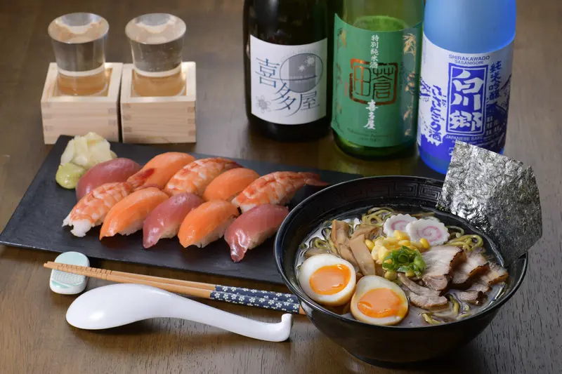 Your handmade ramen and sushi — the centerpiece of every itinerary