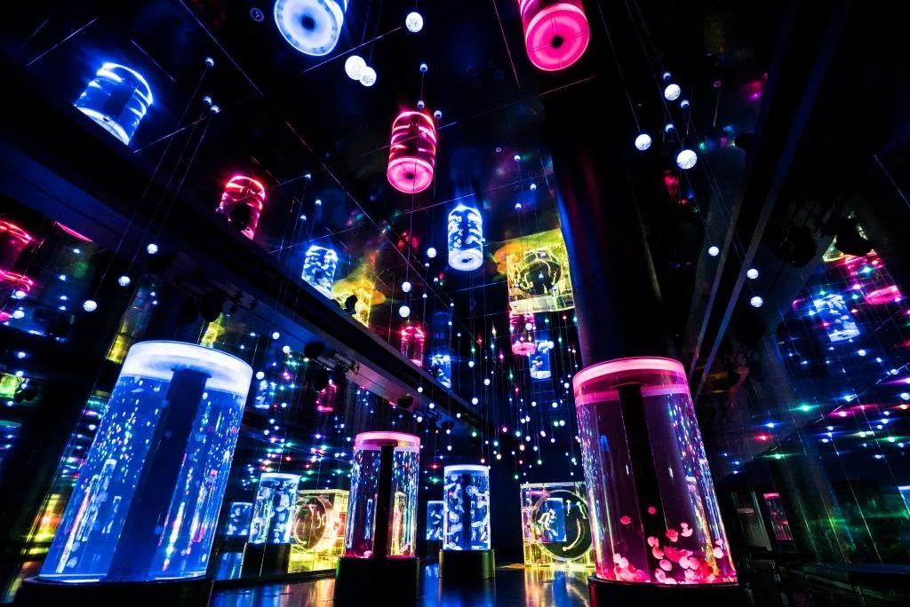 Beautiful lighting at Aqua Park