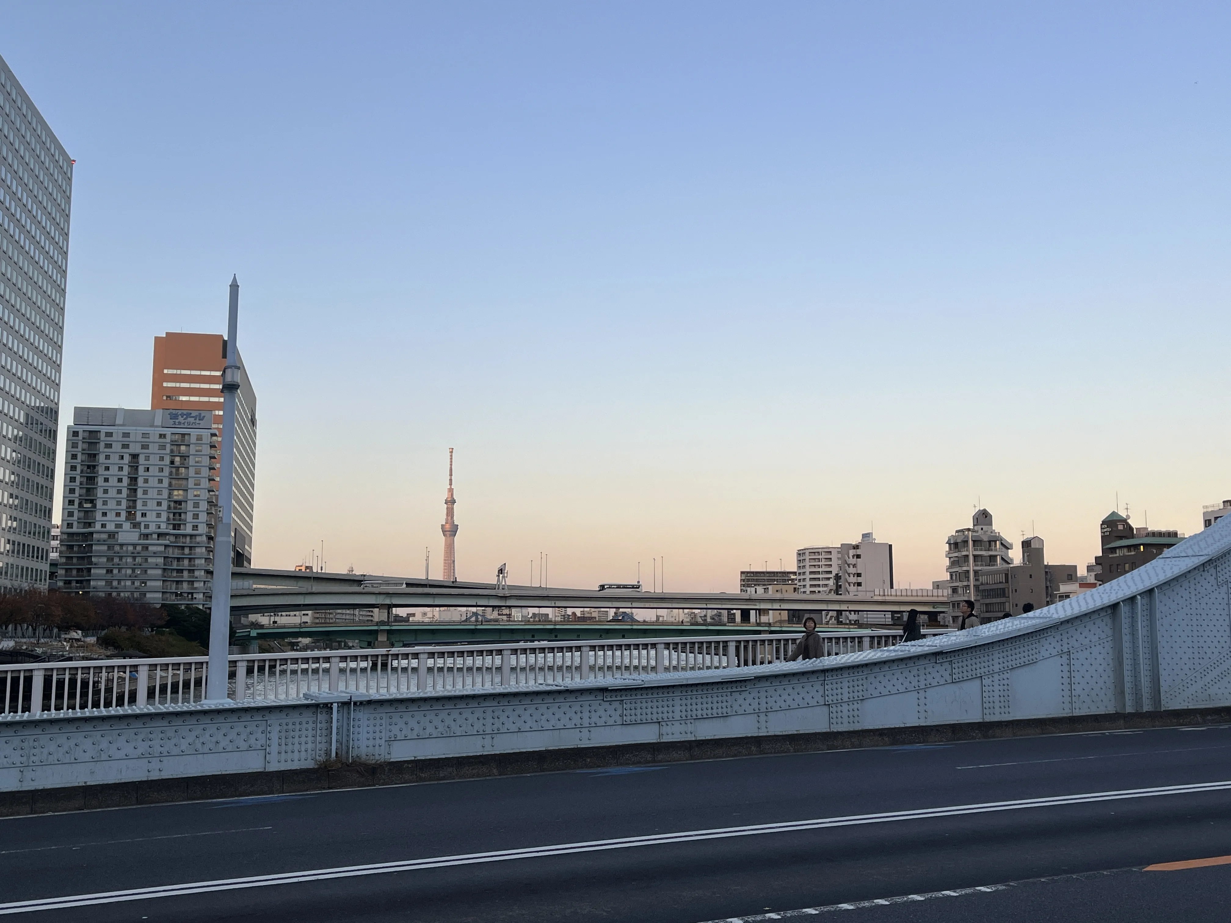 View of Tokyo Skytree from Eitaibashi Bridge