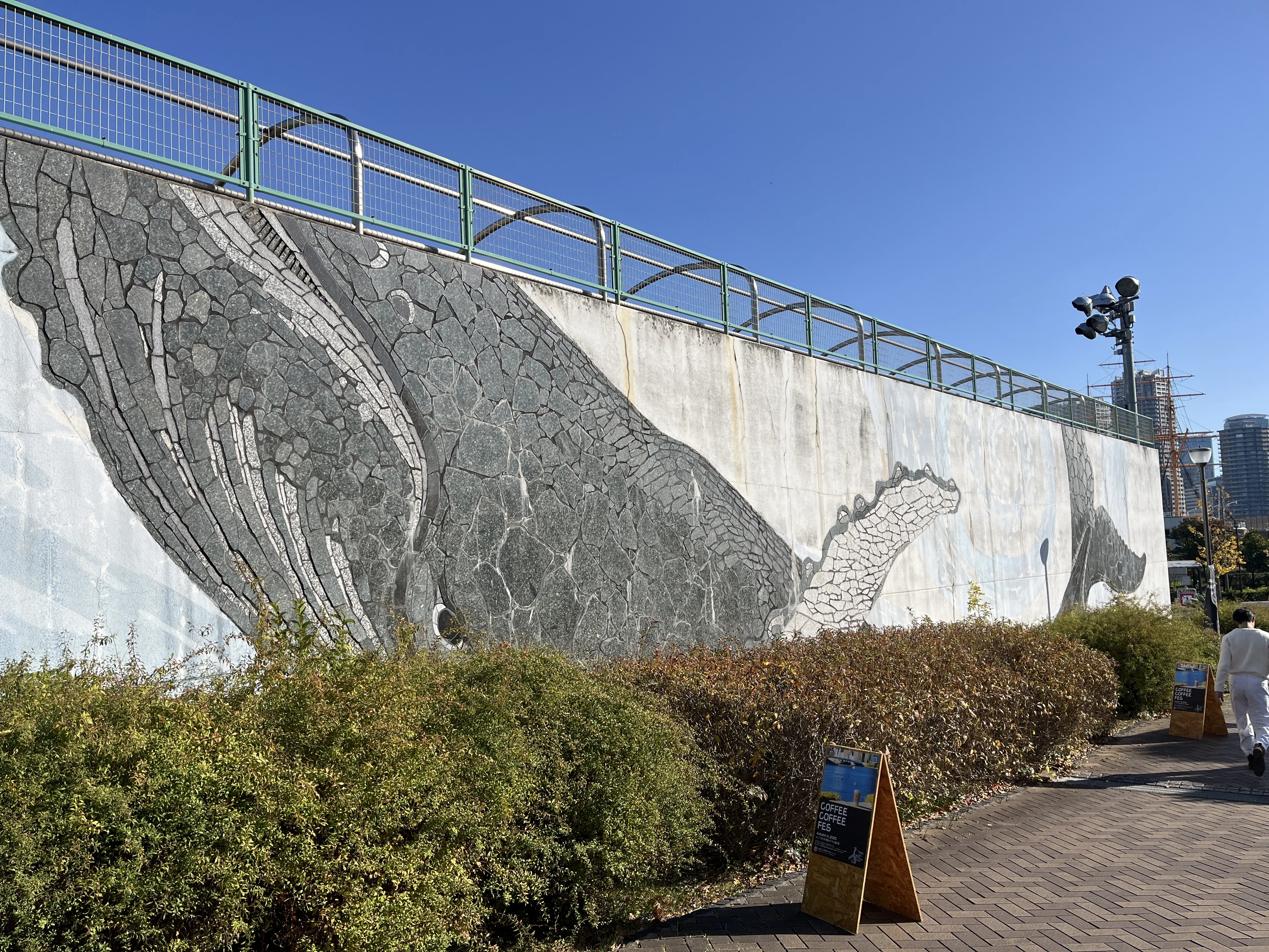 Whale mural near Ramen Cooking Tokyo