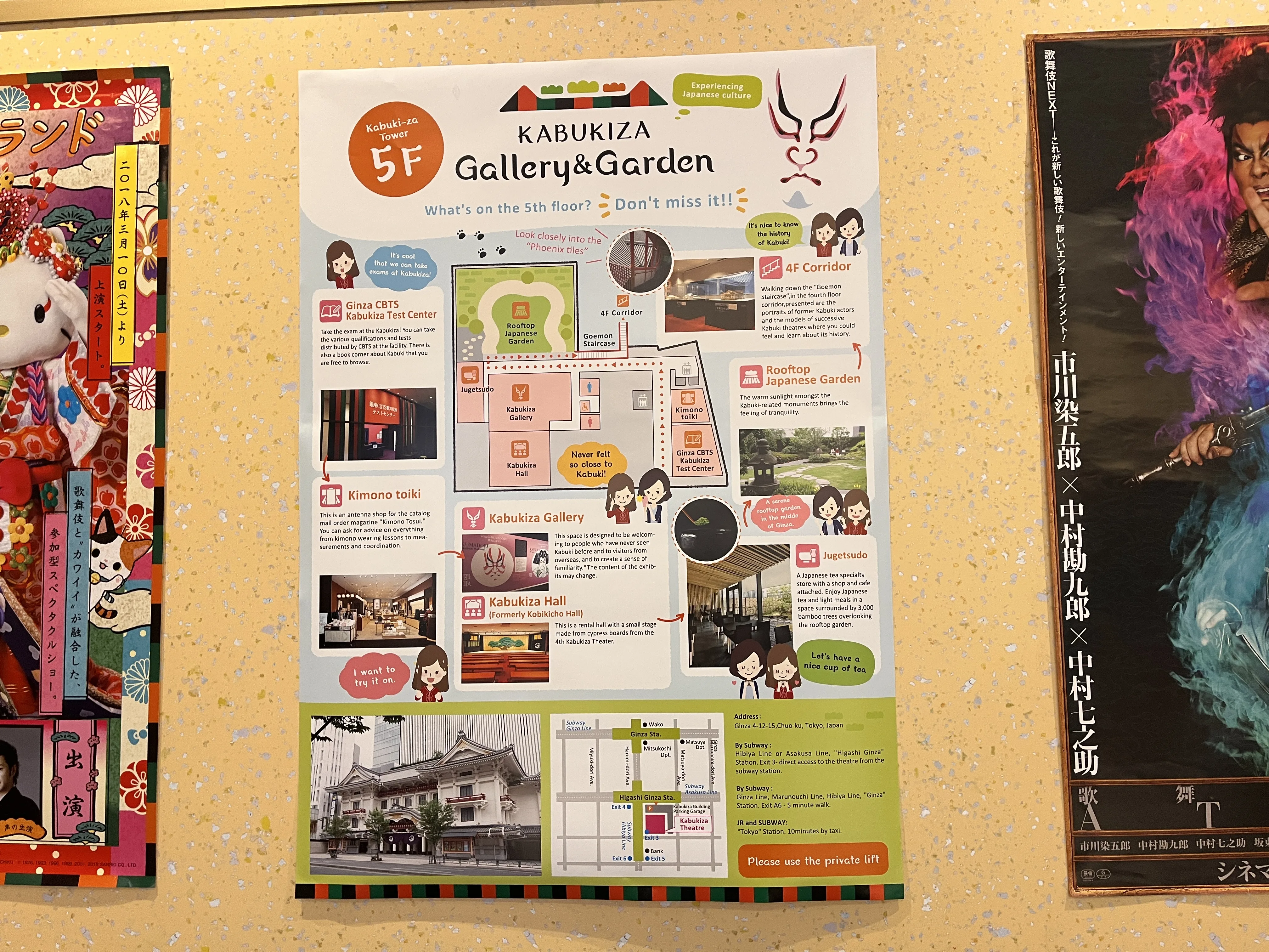 Floor map at Kabukiza