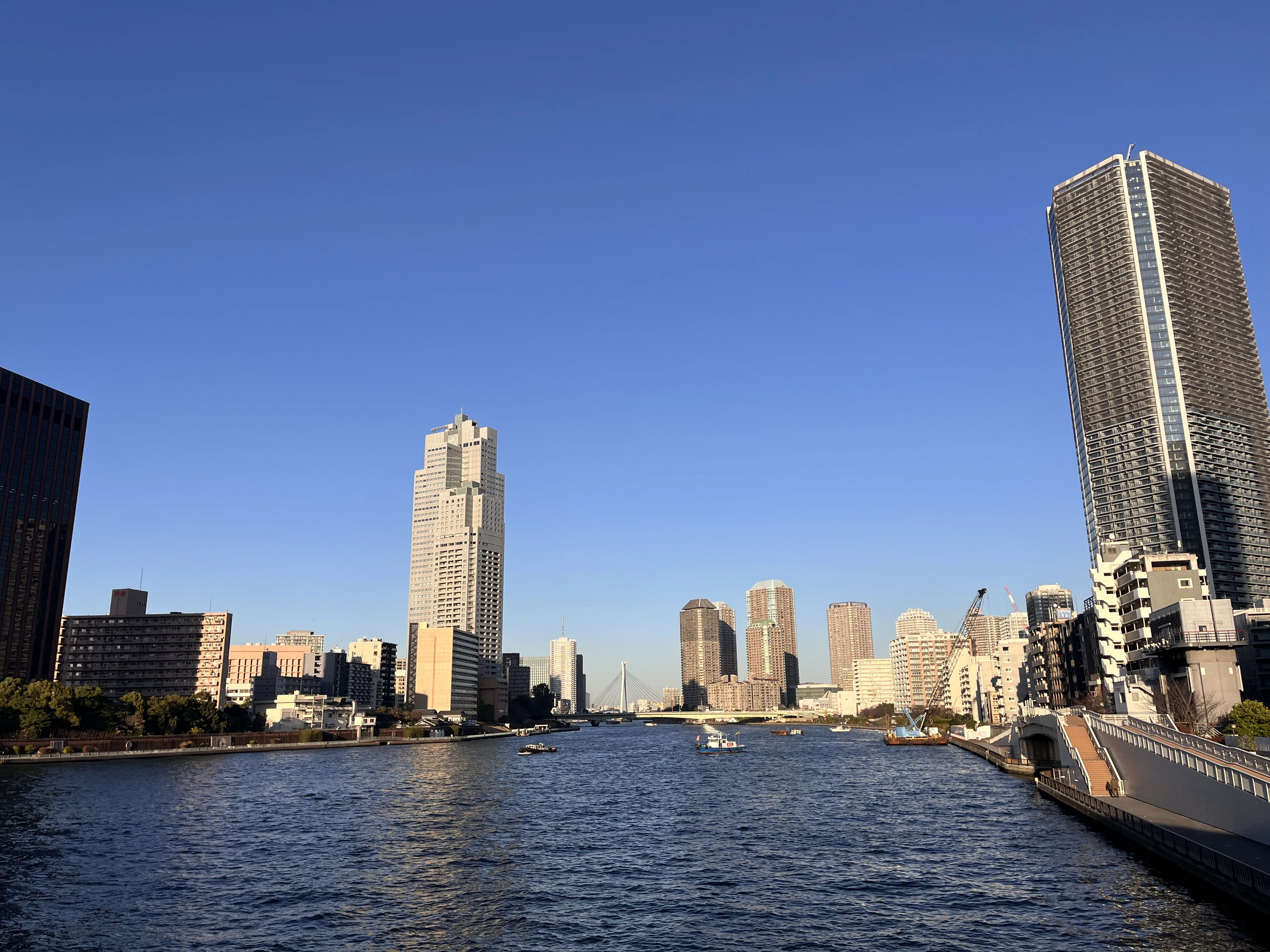River view from Kachidoki Bridge