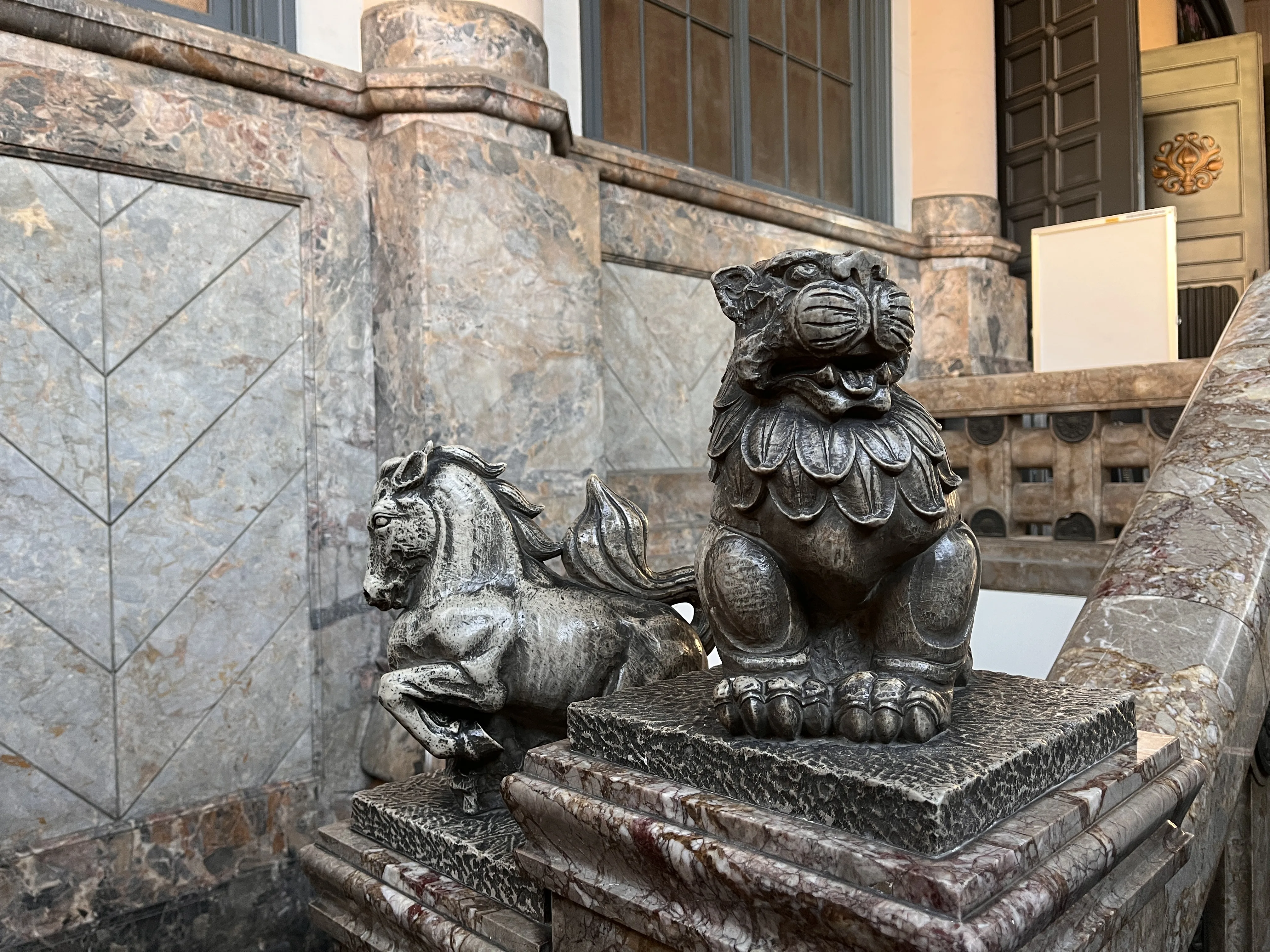 Animal sculptures at Tsukiji Hongwanji