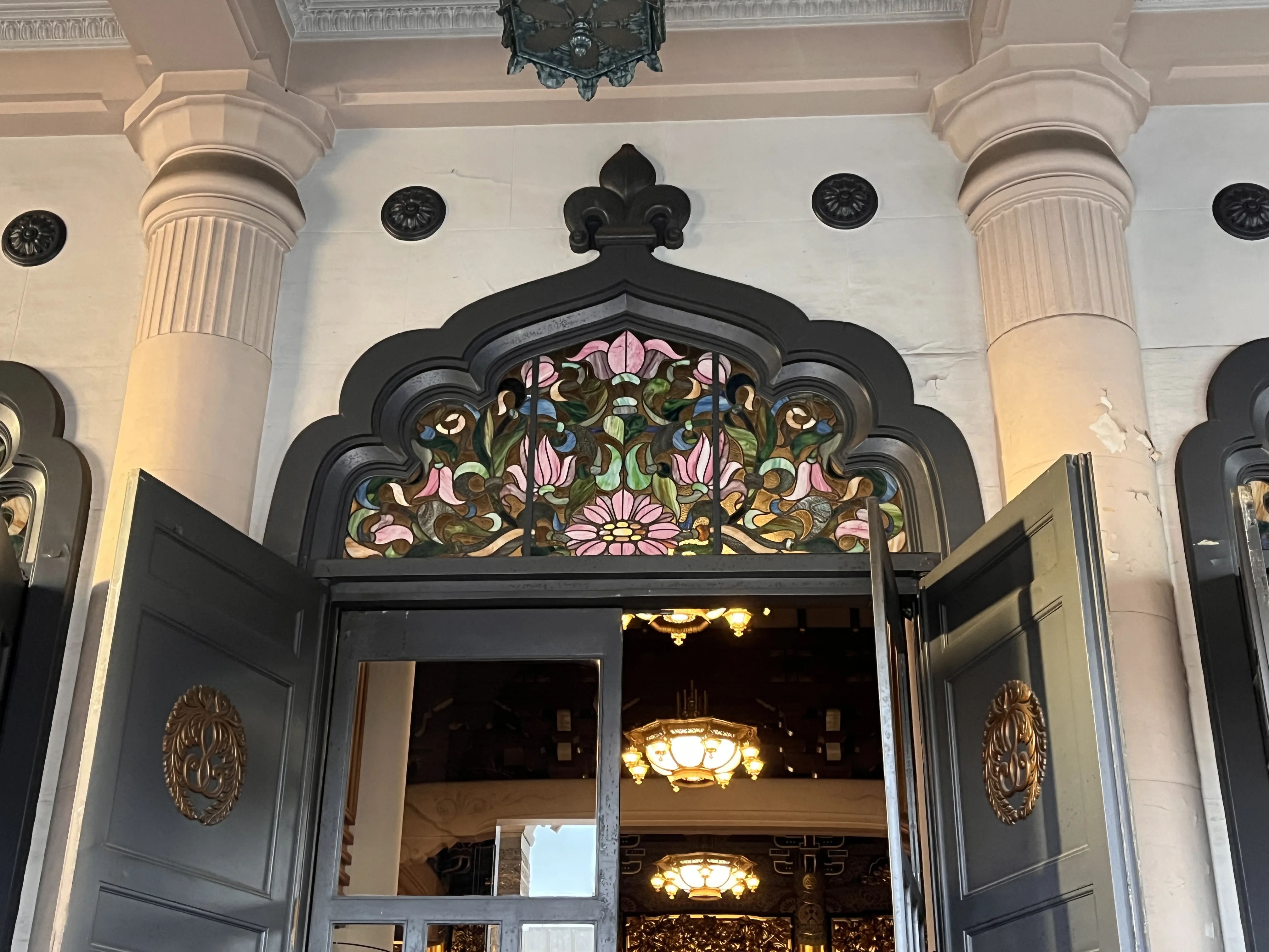 Stained glass at Tsukiji Hongwanji