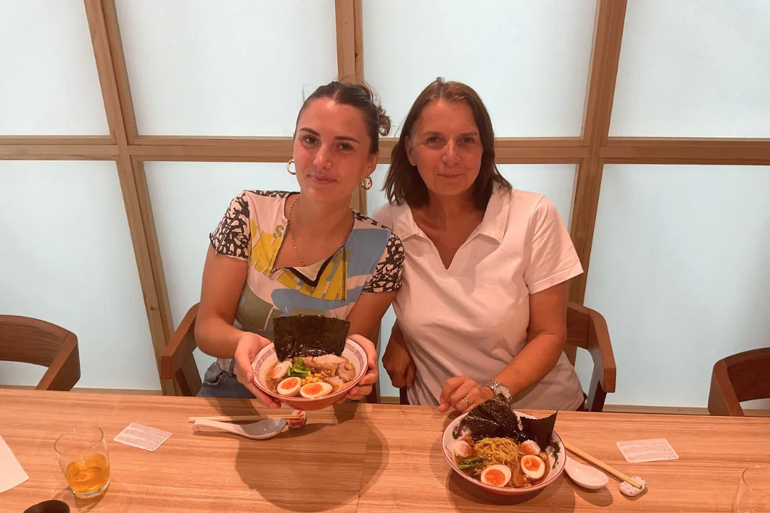 Enjoying handmade dishes